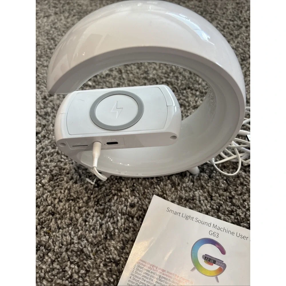New G63 Intelligent Smart Light Sound Machine Digital Clock Alarm Bluetooth Lamp